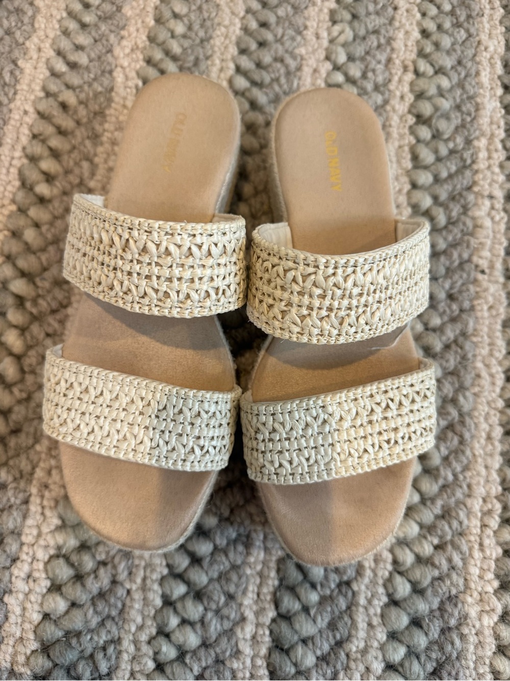 Old Navy Woven Espadrille Wedge Sandals in Natural